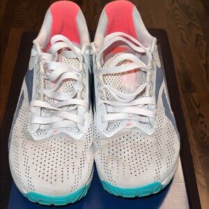 Reebok White and Teal Athletic Shoes